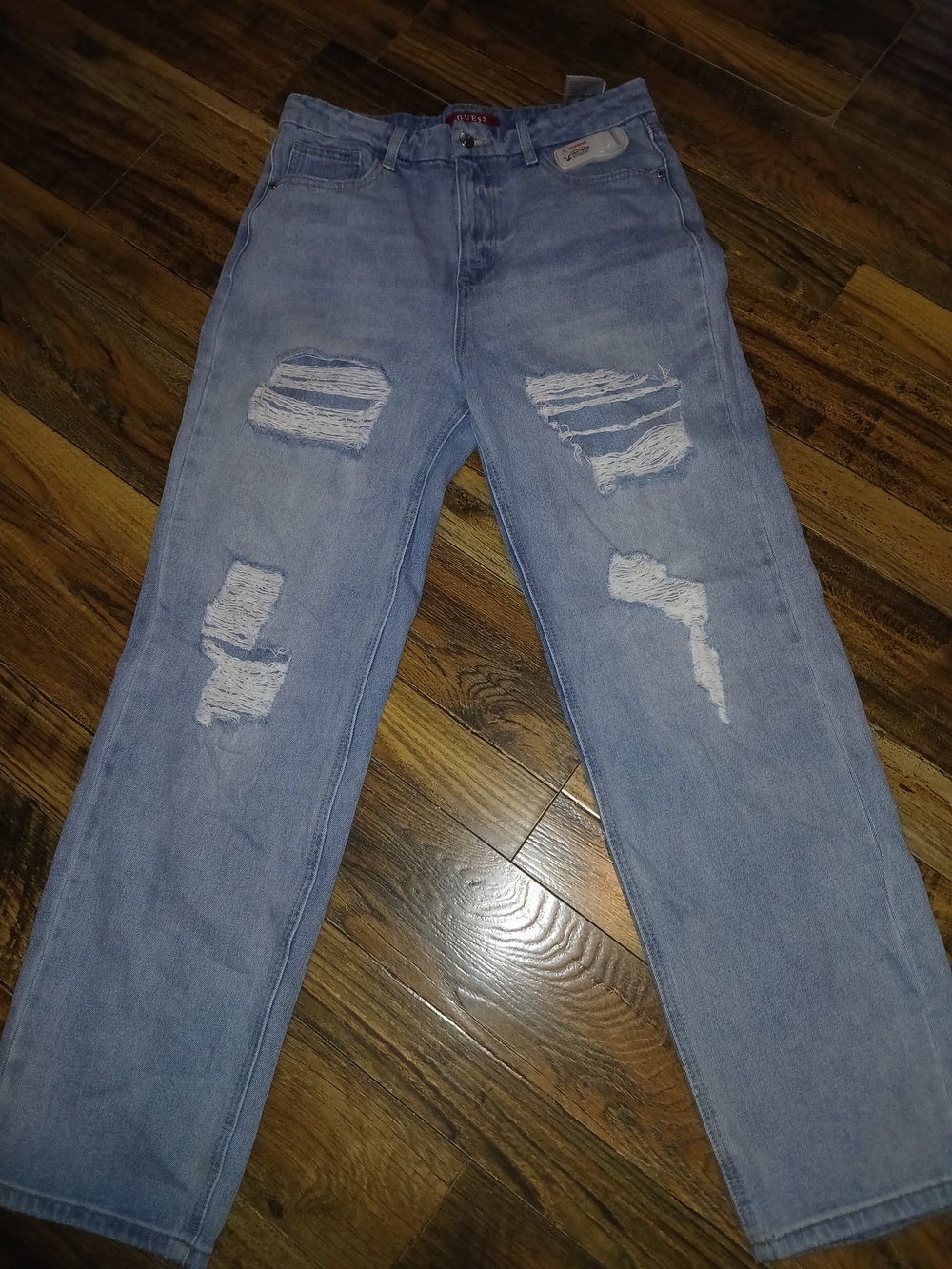Guess Light Blue Distressed Boyfriend Jeans